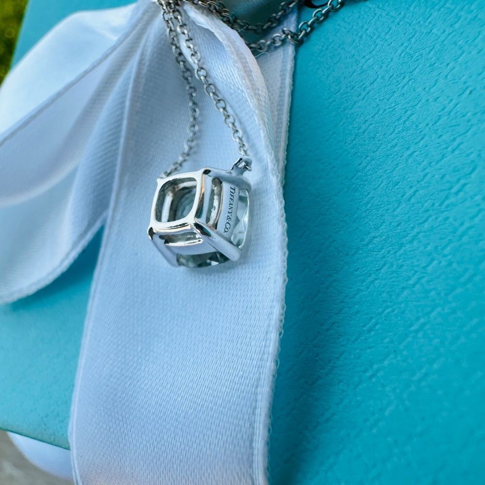 Tiffany & Co. RARE Prasiolite Sparkler Necklace in Silver, 16 inch - Picture 4 of 6